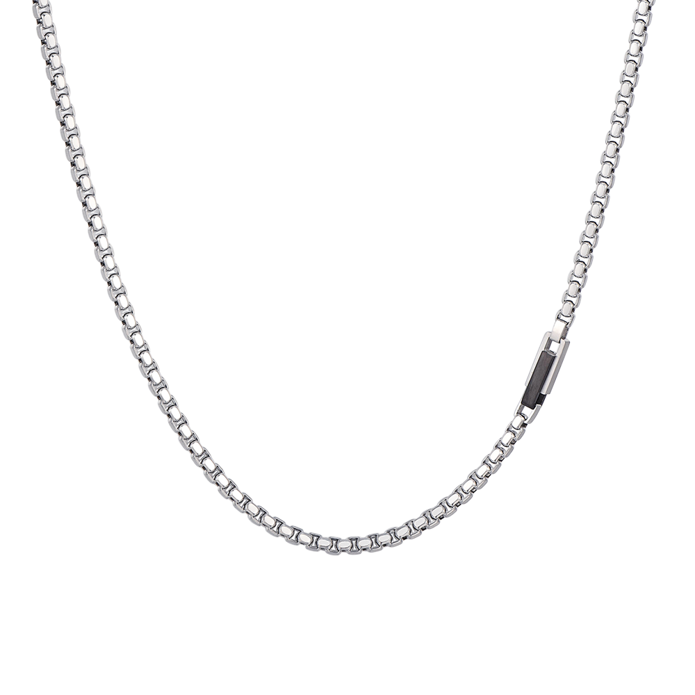 COLLAR DE HOMBRE ELEMENTO DE ACERO IP NEGRO