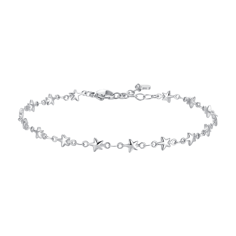 CAVIGLIERA DONNA IN ACCIAIO CON STELLE