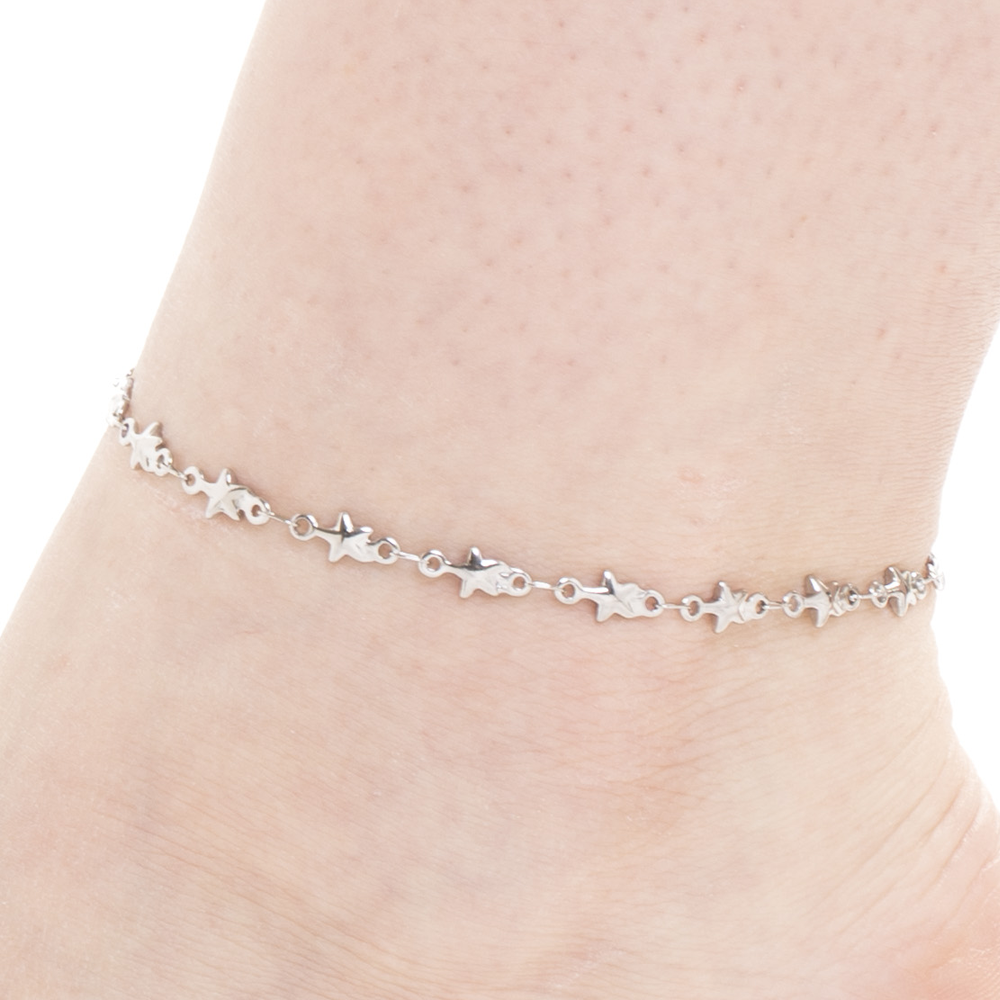 CAVIGLIERA DONNA IN ACCIAIO CON STELLE