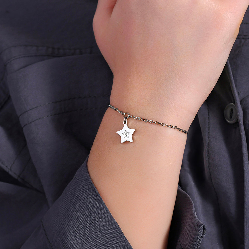CHICA PULSERA DE ACERO CON ESTRELLA