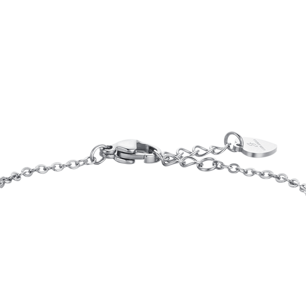 PULSERA DE ACERO NIÑA CON MARIPOSAS Y PLACA