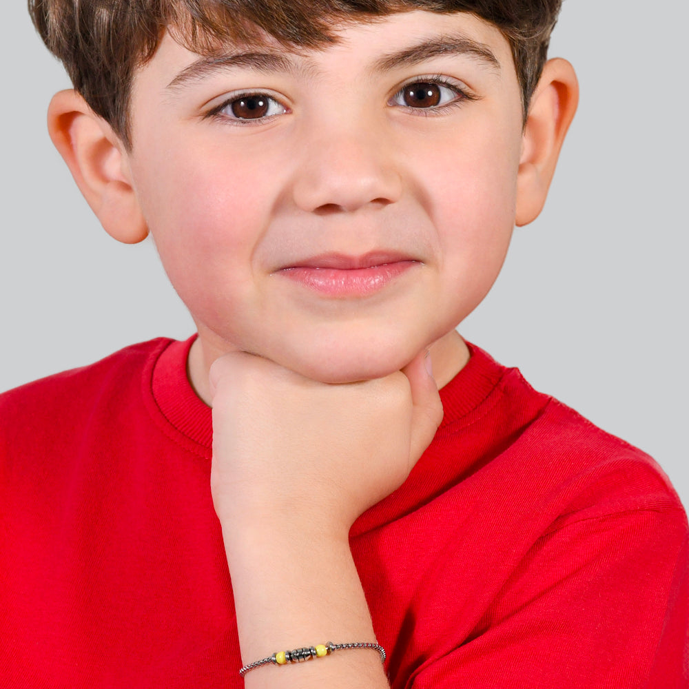 PULSERA BEBE ACERO PIEDRAS AMARILLAS