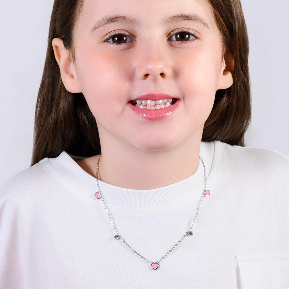COLLAR DE ACERO CORAZÓN NIÑA