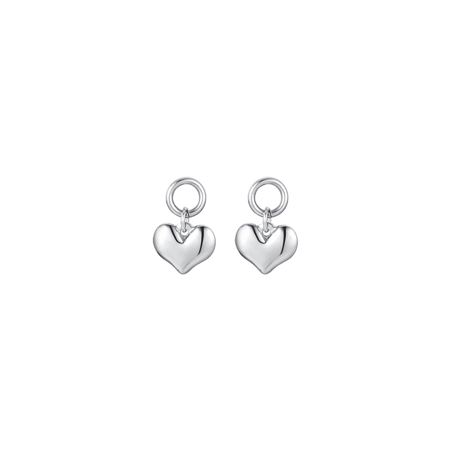 PENDIENTES DE ACERO PARA MUJER CON CORAZONES