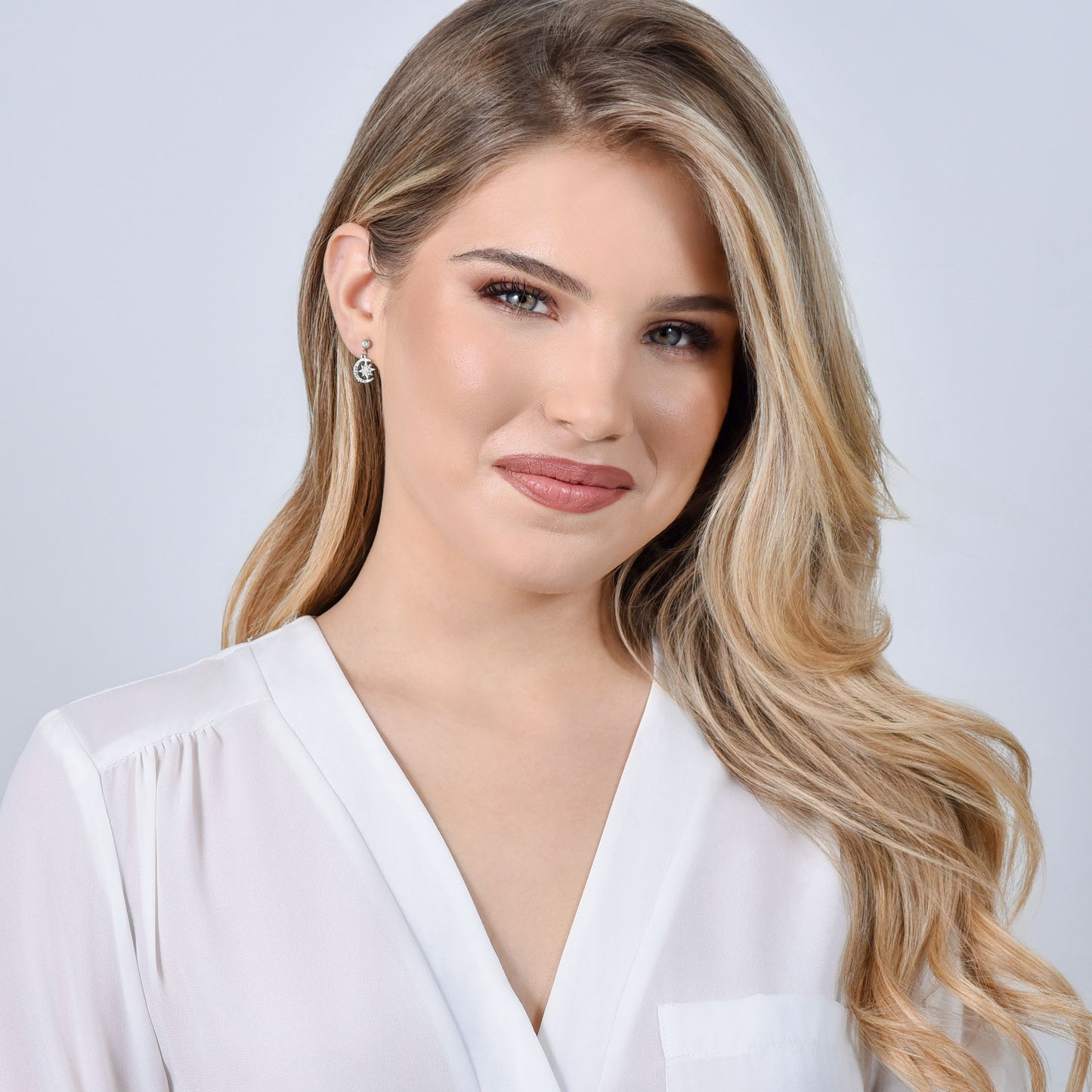 PENDIENTES ESTRELLA Y LUNA DE ACERO PARA MUJER