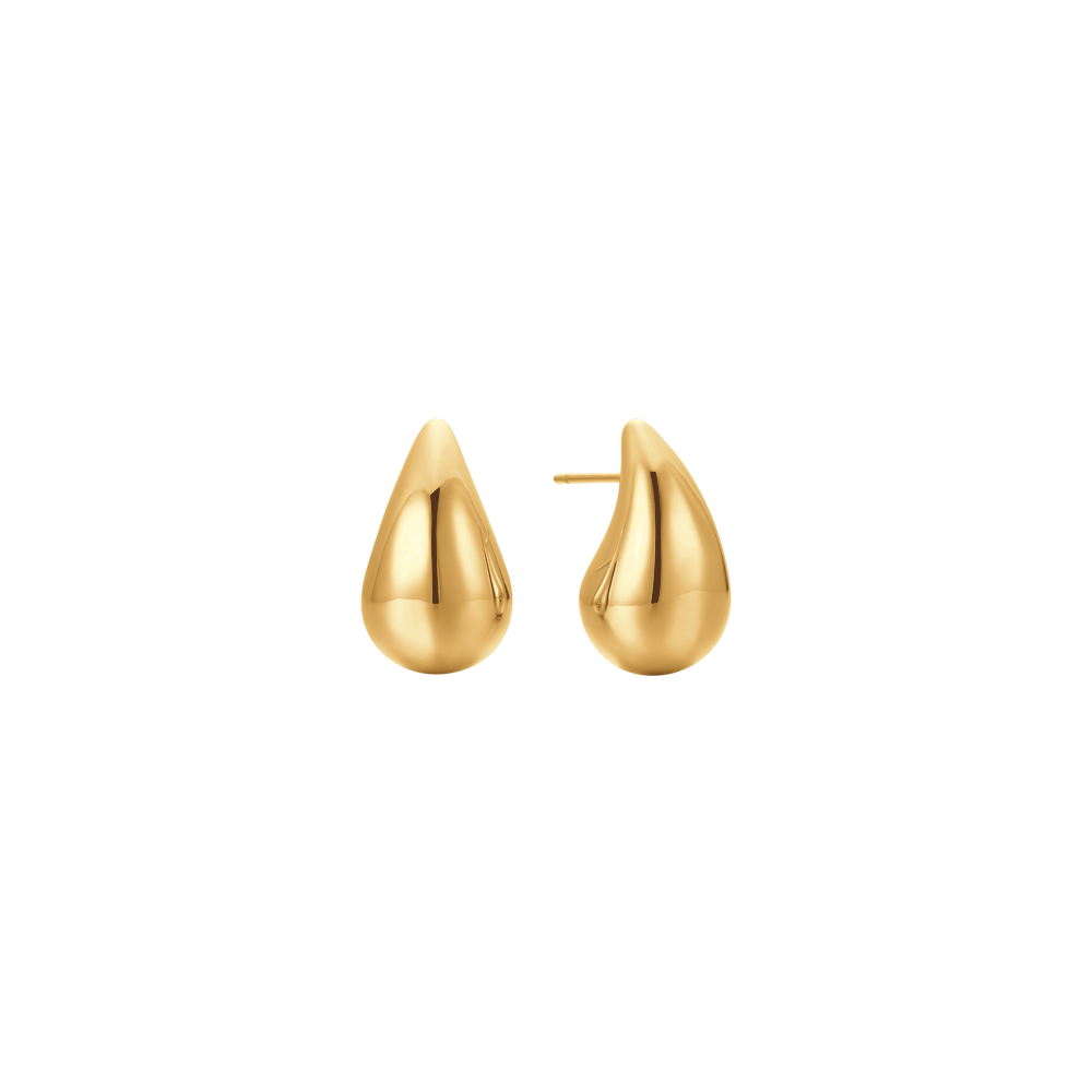 ORECCHINI DONNA IN ACCIAIO A GOCCIA IP GOLD (12x20 mm)