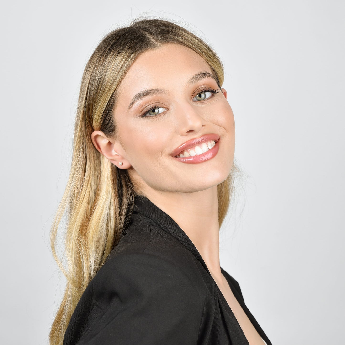 PENDIENTES DE PERLAS DE ACERO PARA MUJER