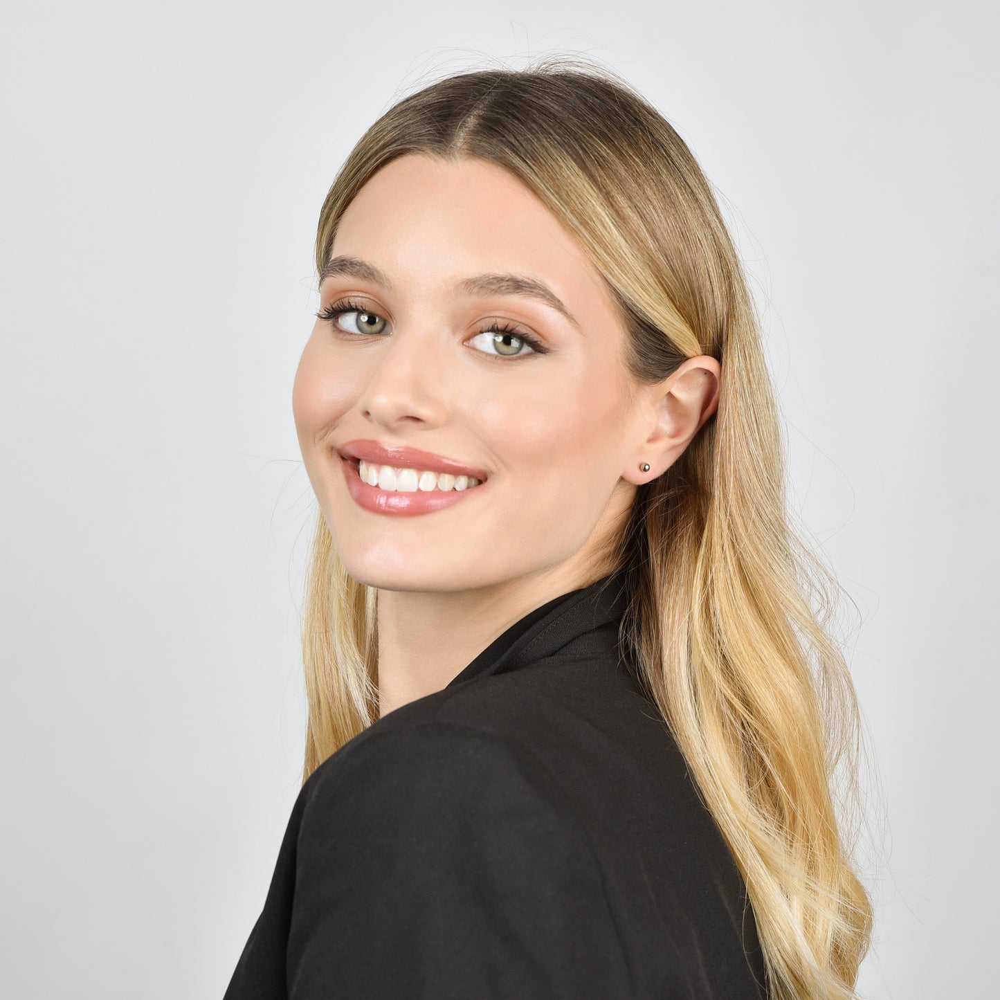 PENDIENTES DE ACERO PARA MUJER CON ESFERA