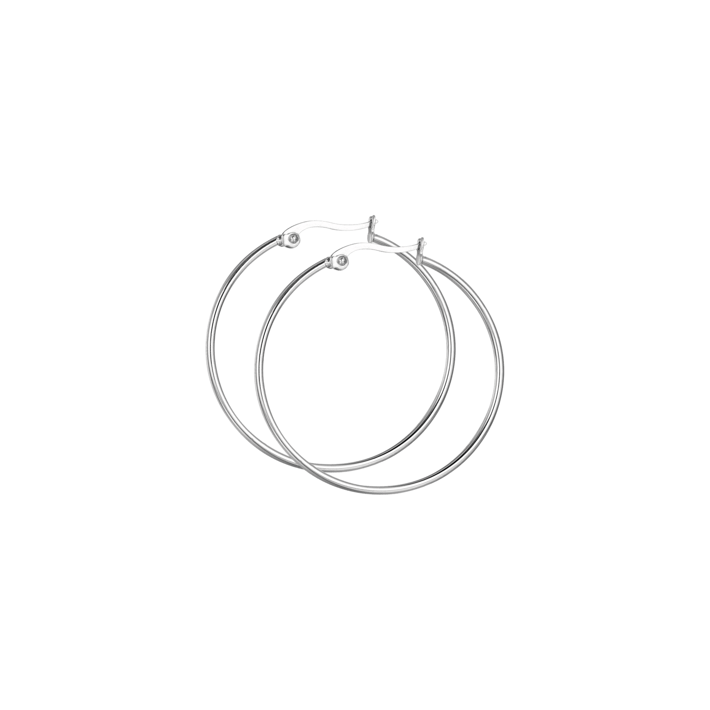 PENDIENTES DE ARO DE ACERO CHAPADO EN ORO DE 35 MM DE DIÁMETRO PARA MUJER