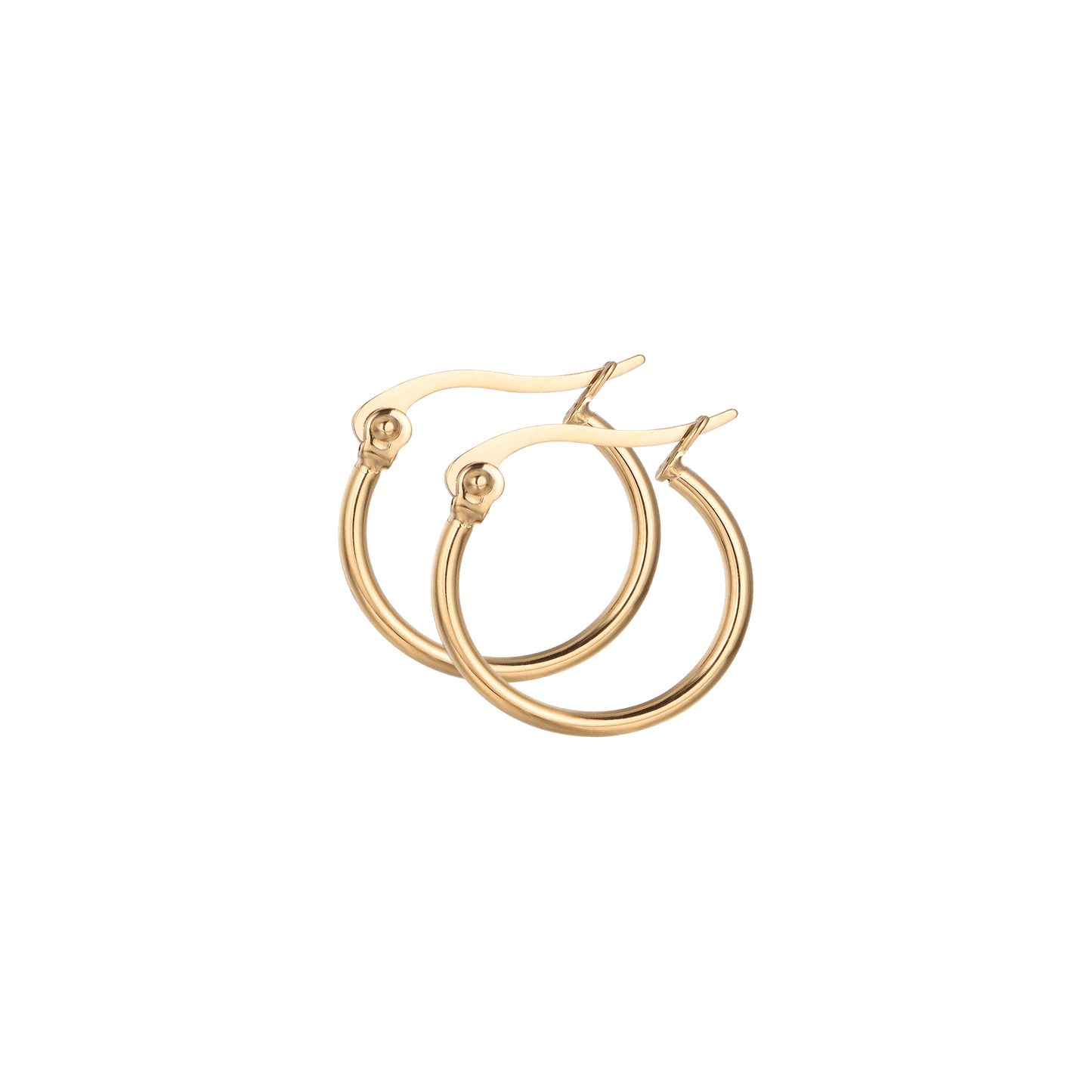 PENDIENTES DE ARO DE ACERO DE 13 MM DE DIÁMETRO PARA MUJER