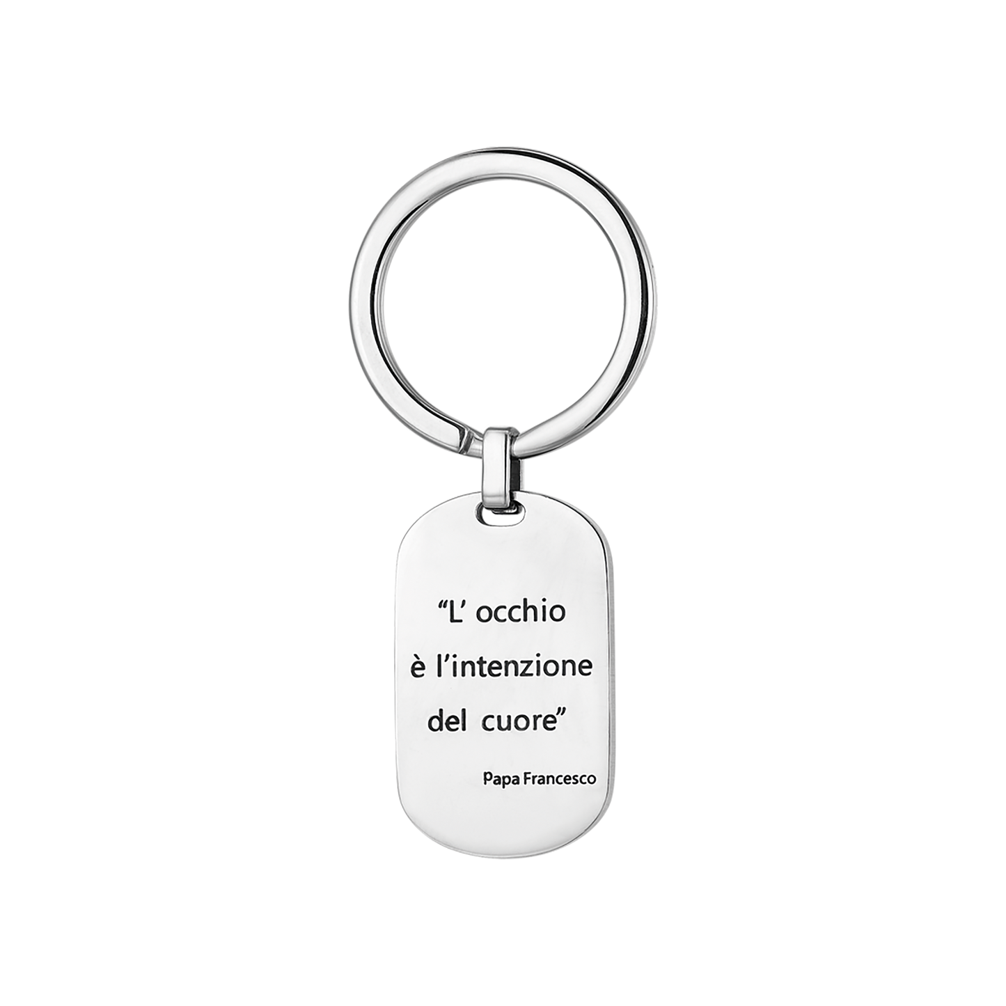 LLAVERO OJO DE CORAZÓN DE ACERO PARA MUJER