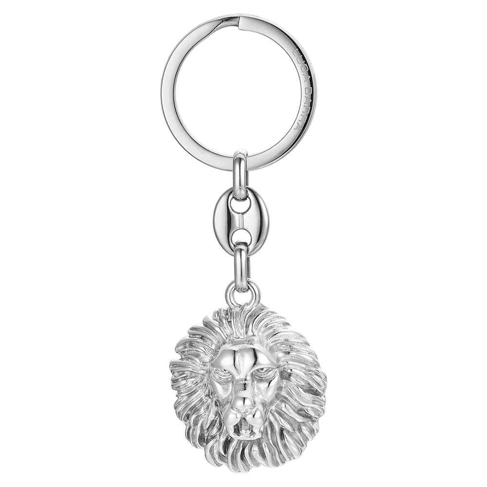 LLAVERO DE ACERO CABEZA DE LEÓN