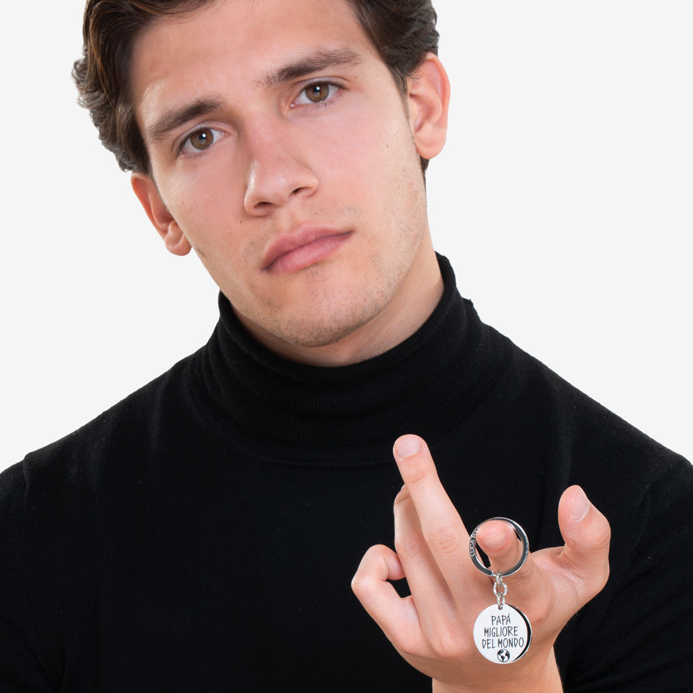 EL MEJOR LLAVERO DE ACERO PARA PAPÁ DEL MUNDO