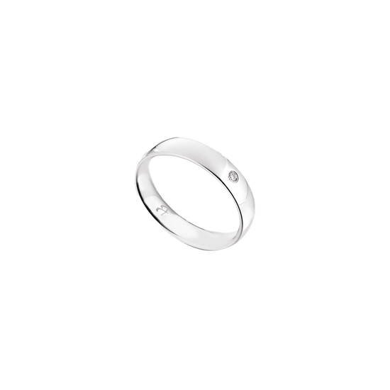 ANILLO DE ACERO Y CIRCONITA BLANCA PARA HOMBRE Y MUJER