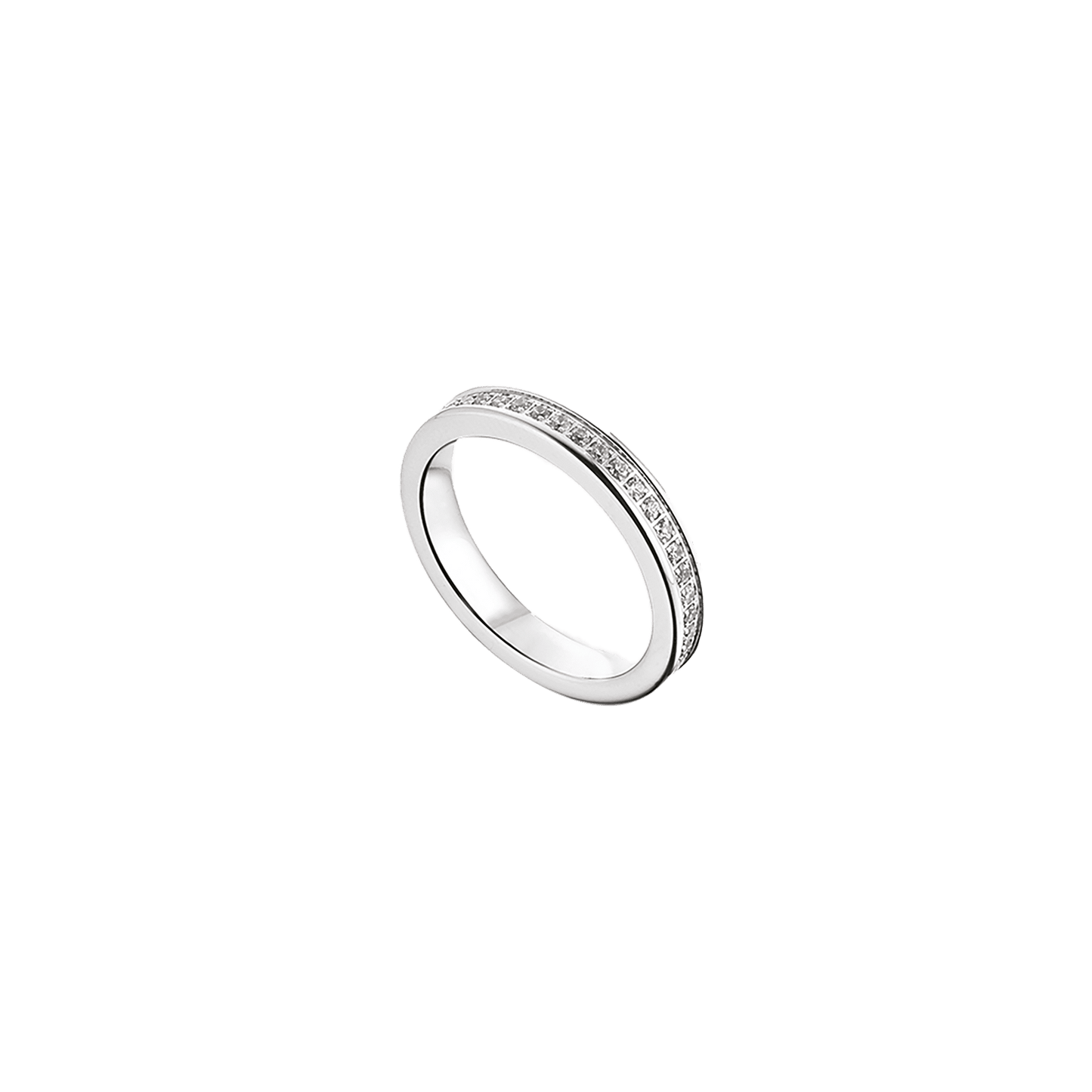 ANILLO DE ACERO PARA HOMBRE Y MUJER CON CRISTALES BLANCOS