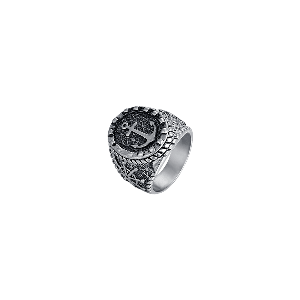 ANILLO DE ACERO PARA HOMBRE CON ANCLA
