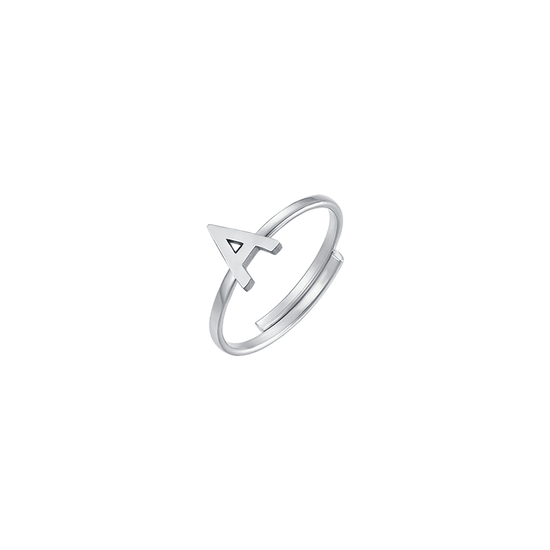 ANILLO DE ACERO PARA MUJER CON LETRA