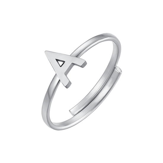 ANILLO DE ACERO PARA MUJER CON LETRA