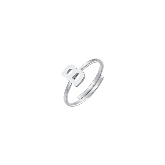 ANILLO DE ACERO PARA MUJER CON LETRA