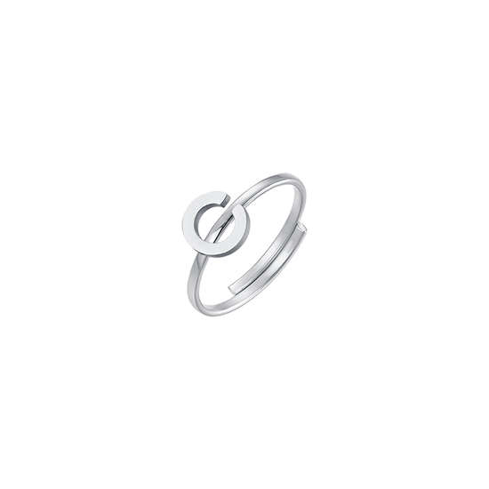 ANILLO DE ACERO PARA MUJER CON LETRA
