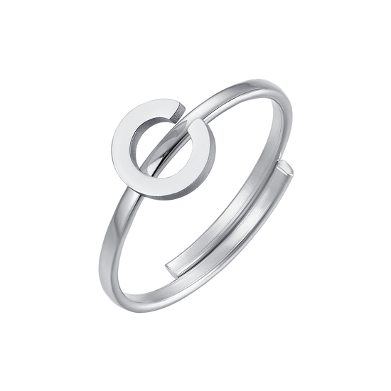 ANILLO DE ACERO PARA MUJER CON LETRA