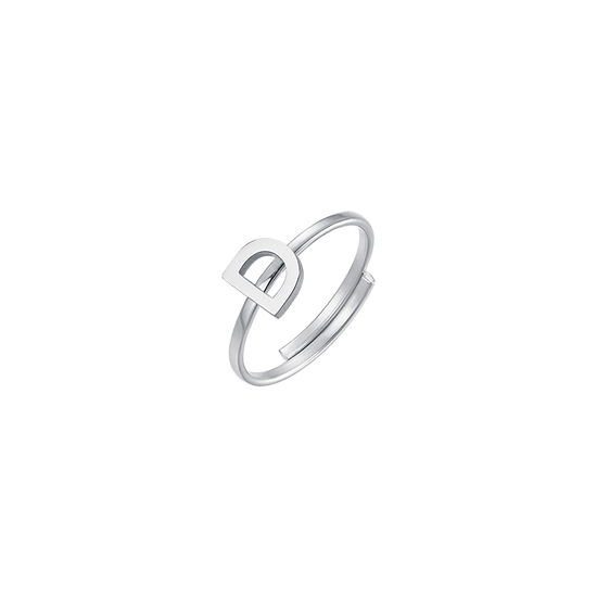ANILLO DE ACERO PARA MUJER CON LETRA