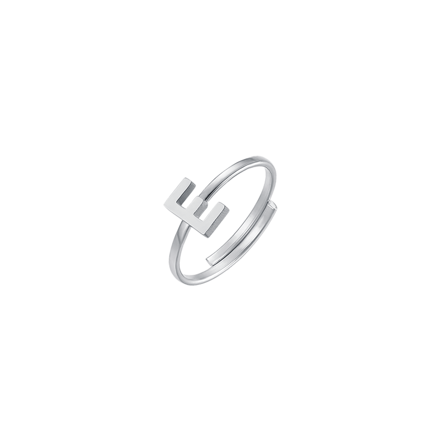 ANILLO DE ACERO PARA MUJER CON LETRA