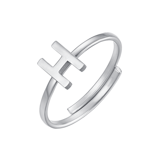 ANILLO DE ACERO PARA MUJER CON LETRA