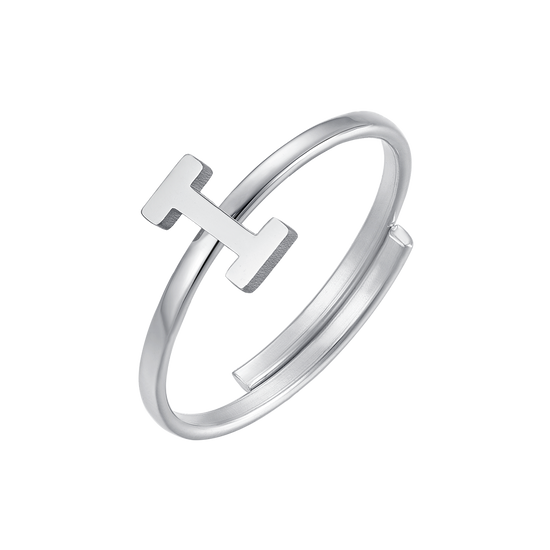 ANILLO DE ACERO PARA MUJER CON LETRA