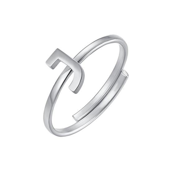 ANILLO DE ACERO PARA MUJER CON LETRA