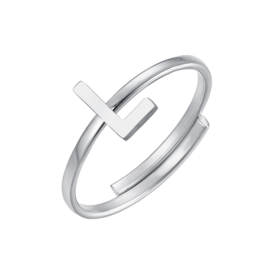 ANILLO DE ACERO PARA MUJER CON LETRA