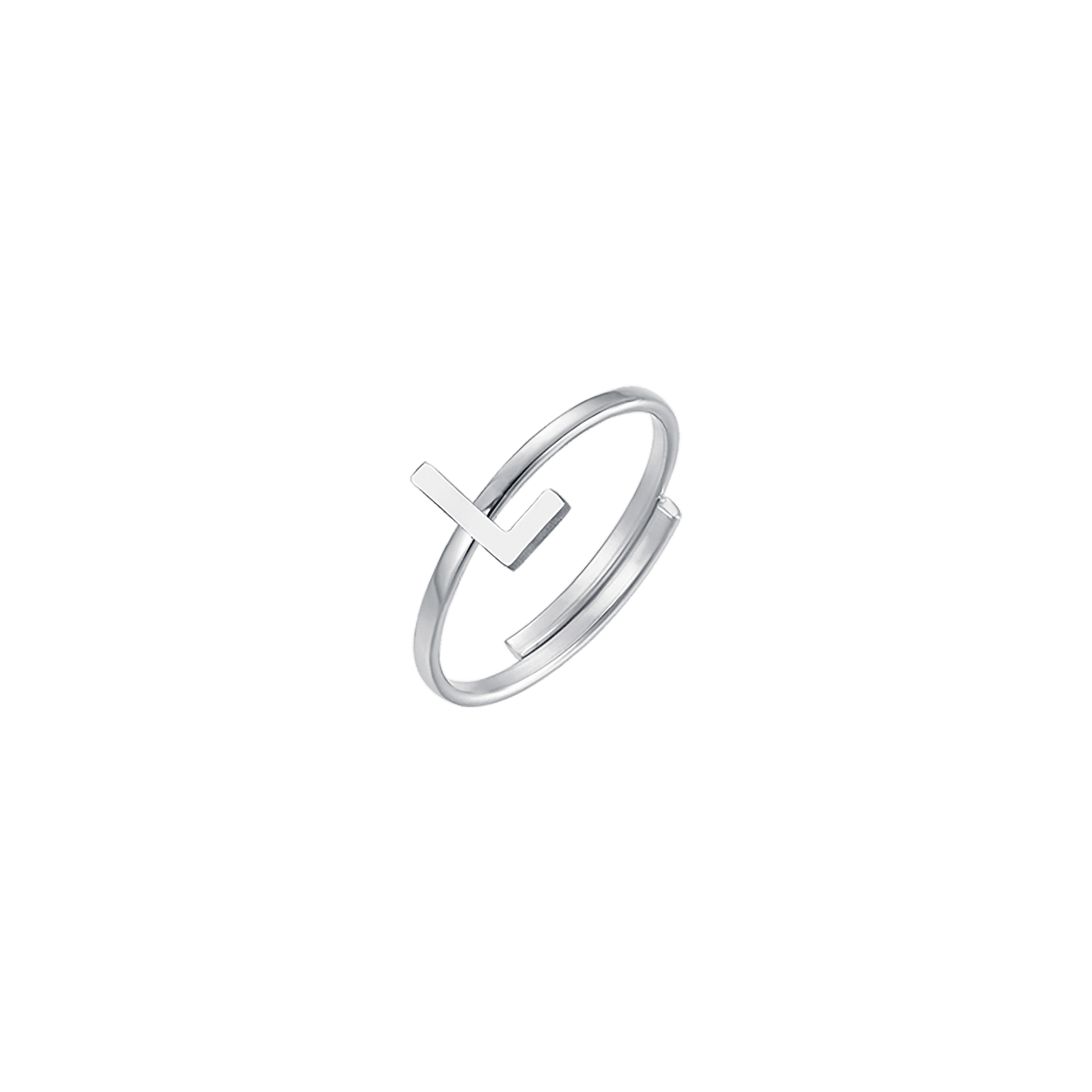ANILLO DE ACERO PARA MUJER CON LETRA