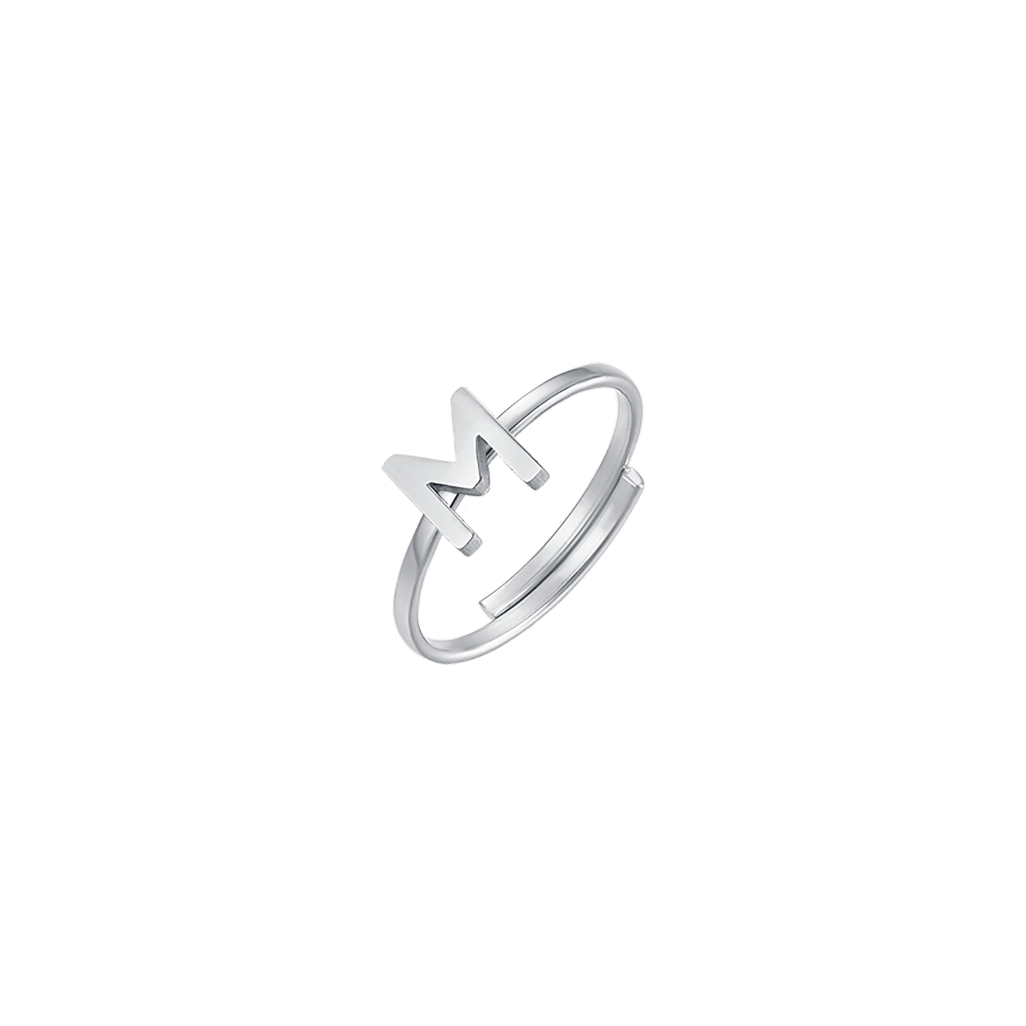 ANILLO DE ACERO PARA MUJER CON LETRA