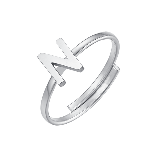 ANILLO DE ACERO PARA MUJER CON LETRA