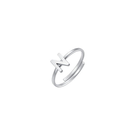 ANILLO DE ACERO PARA MUJER CON LETRA