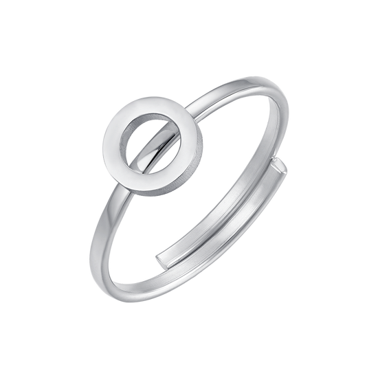 ANILLO DE ACERO PARA MUJER CON LETRA