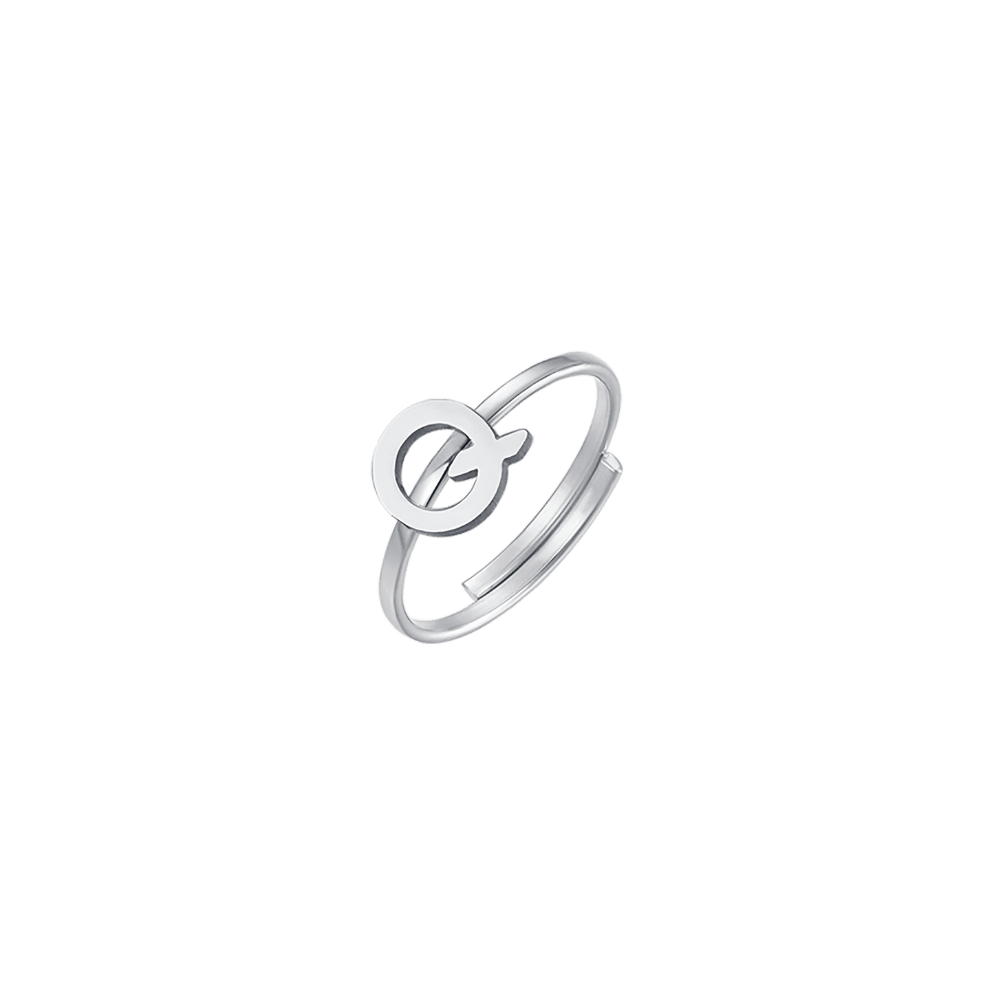 ANILLO DE ACERO PARA MUJER CON LETRA