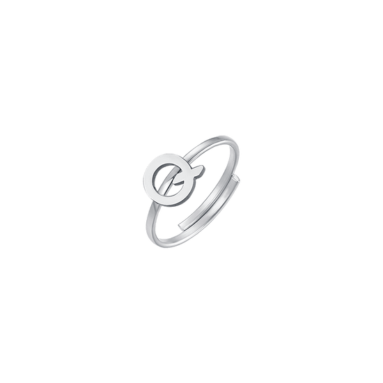 ANILLO DE ACERO PARA MUJER CON LETRA
