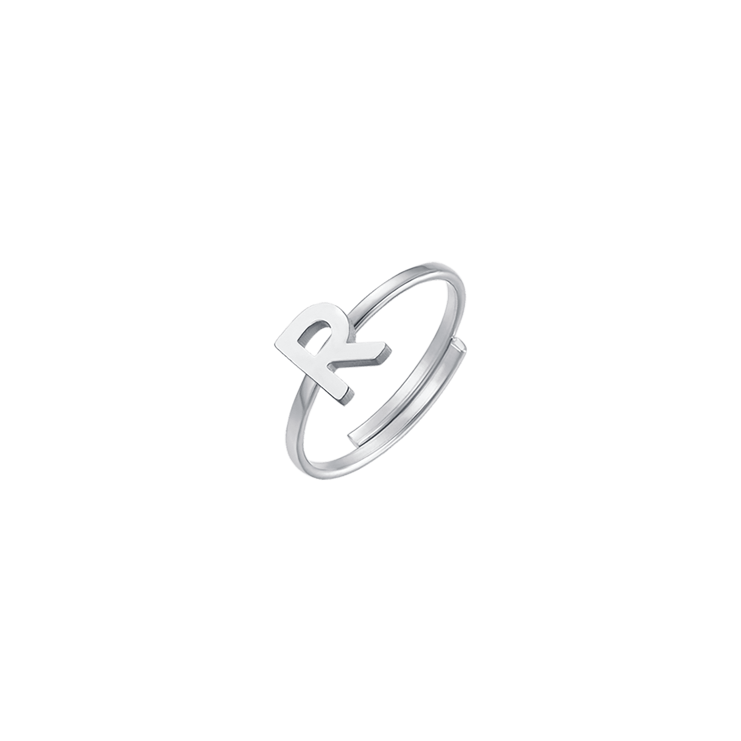 ANILLO DE ACERO PARA MUJER CON LETRA