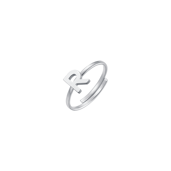 ANILLO DE ACERO PARA MUJER CON LETRA