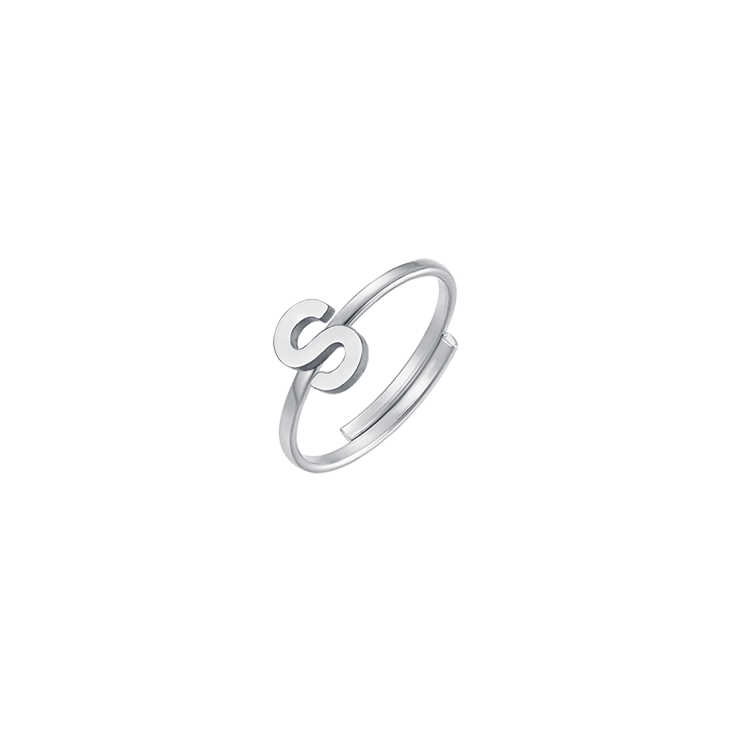 ANILLO DE ACERO PARA MUJER CON LETRA
