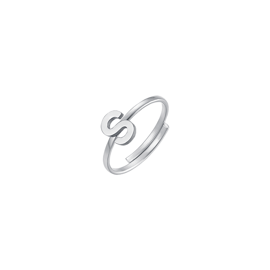 ANILLO DE ACERO PARA MUJER CON LETRA