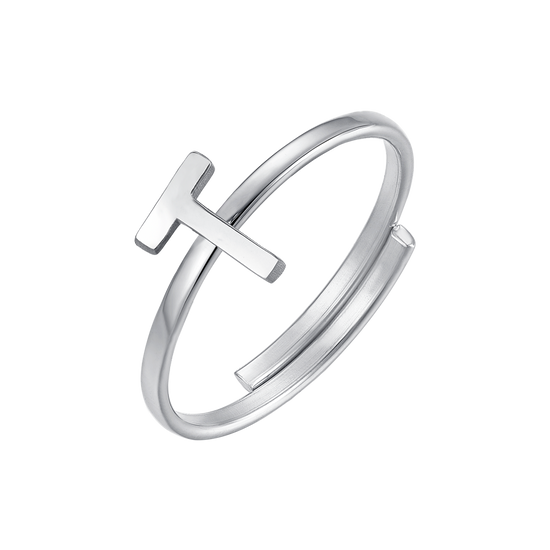 ANILLO DE ACERO PARA MUJER CON LETRA