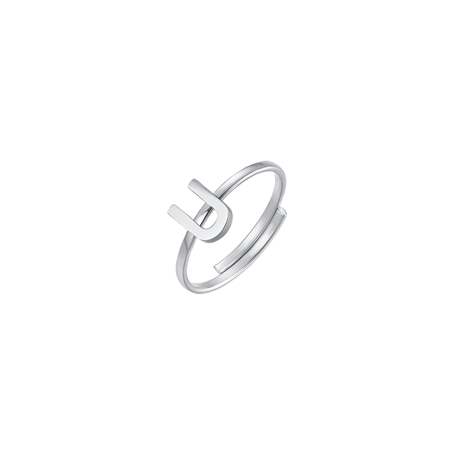 ANILLO DE ACERO PARA MUJER CON LETRA