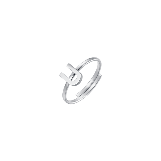 ANILLO DE ACERO PARA MUJER CON LETRA