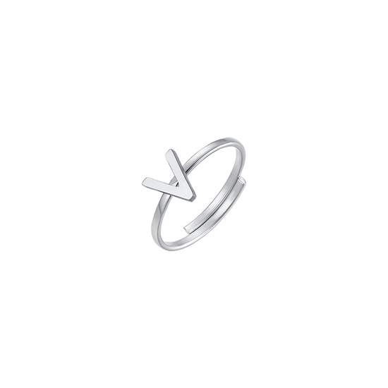 ANILLO DE ACERO PARA MUJER CON LETRA