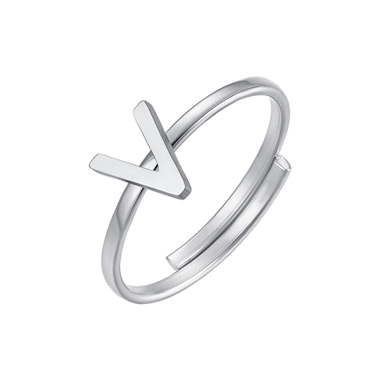 ANILLO DE ACERO PARA MUJER CON LETRA