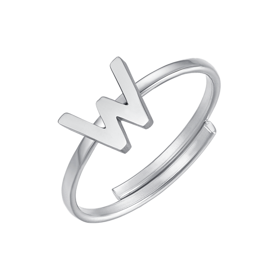 ANILLO DE ACERO PARA MUJER CON LETRA