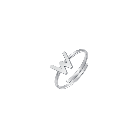 ANILLO DE ACERO PARA MUJER CON LETRA