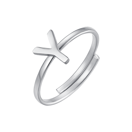 ANILLO DE ACERO PARA MUJER CON LETRA